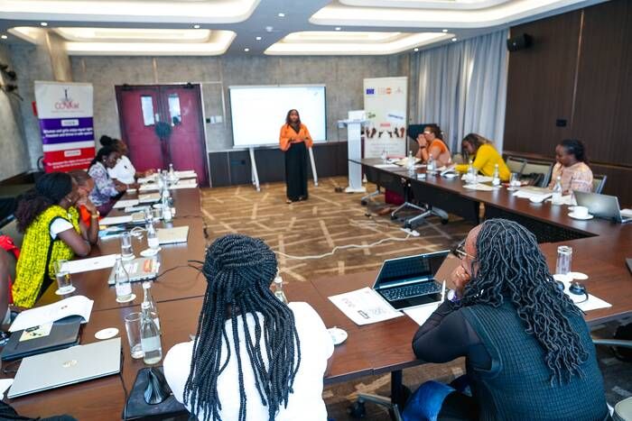 Mel facilitating a wellness workshop