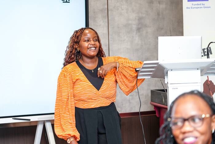 Mel facilitating a wellness workshop